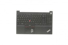 Carcasa superioara cu tastatura palmrest Laptop, Lenovo, ThinkPad E15 Gen 2 Type 20T8, 20T9, 5M11A36347, AM1PV000400, AP1HK000D00, iluminata, layout U