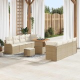 VidaXL Set de canapele pentru grădină 11 pcs Bej, crem 80 x 80 x 71 cm