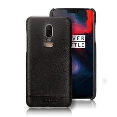 Husa pentru OnePlus 6, Pierre Cardin, Negru, Piele naturala