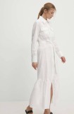 Answear Lab rochie culoarea alb, maxi, evazată