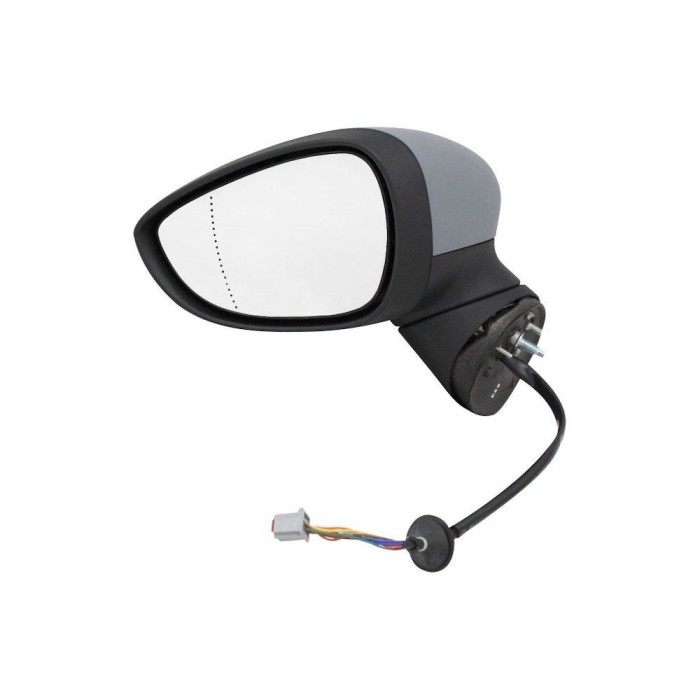 Oglinda exterioara Ford Fiesta (Ja8) 09.2008-01.2013 partea stanga, 6pini, cu semnalizare crom asferica carcasa prevopsita grunduita reglare electric