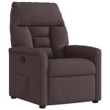 VidaXL Fotoliu rabatabil, maro &icirc;nchis, material textil 4015547