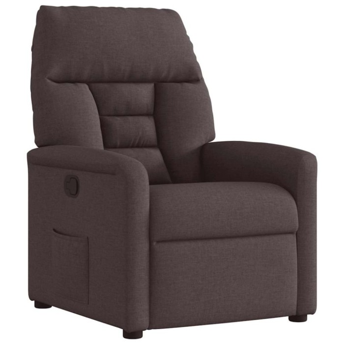 vidaXL Fotoliu rabatabil, maro &icirc;nchis, material textil 4015547