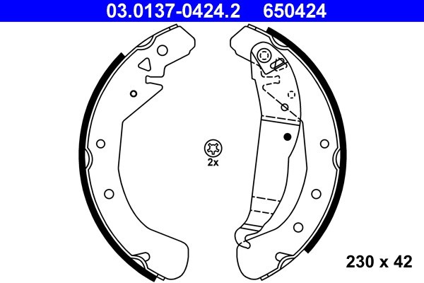 ATE 03.0137-0424.2 Set saboti frana
