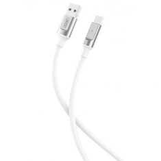 Cablu transfer date si incarcare XO NB251 USB-A - USB-C 6A Metalic 1m, Alb