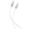 Cablu transfer date si incarcare XO NB251 USB-A - USB-C 6A Metalic 1m, Alb