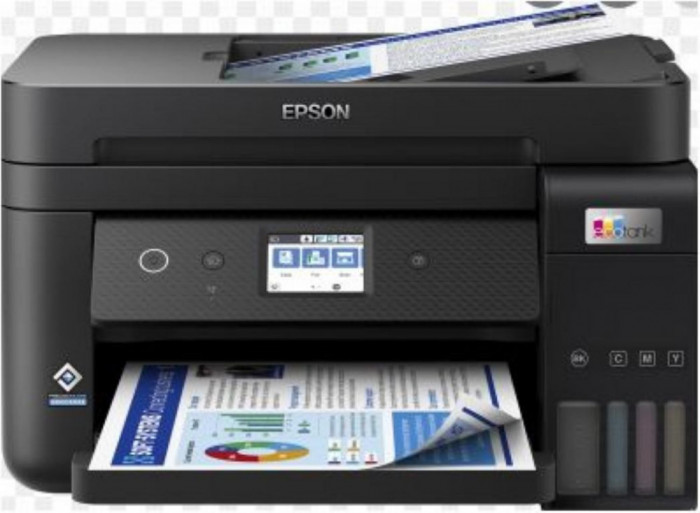 Multifunctional inkjet color epson ecotank ciss l6290 dimensiune a4 (printarecopiere scanare fax) printare borderless viteza