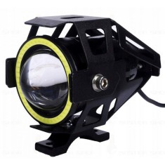Proiector led moto, ATV, Off Road, cu angel eye, 2 faze si mod stroboscop