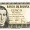 Spania 5 Pesetas 1951 P-140a aUNC Seria 8853612