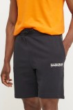 Napapijri pantaloni scurți din bumbac N-Gori bărbați, culoarea negru, NP0A4IBQ0411