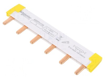 Bară colectoare 415V 100A 6 module foto