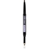 MAYBELLINE NEW YORK Express Brow Satin Duo creion pentru spr&acirc;ncene pulbere duo culoare 04 - Dark Brown