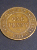 One 1 penny 1919 Australia, stare VF+ (poze), Australia si Oceania