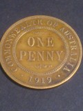 One 1 penny 1919 Australia, stare VF+ (poze), Australia si Oceania