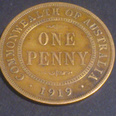 One 1 penny 1919 Australia, stare VF+ (poze)