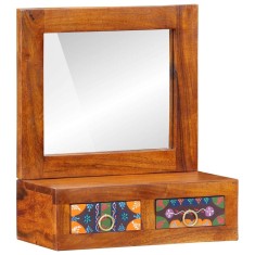 vidaXL Dulap de perete Maro 40 x 20 x 50 cm Lemn masiv de acacia
