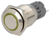 Comutator anti-vandalism ONPOW SPDT 0,5A/220VAC, IP67, cu LED galben