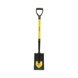 Lopata dreapta din otel 175x285x1020 mm, cu coada fibra de sticla si maner D Crownman