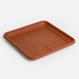 Farfurie pentru ghiveci, pătrată, teracotă, 26,5 x 26,5 x 2,5 cm, CMCLASS