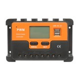 Regulator de incarcare panou solar 30A 12V/24V cu 2 porturi USB Breckner