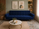 Canapea Glamour 219x84x81 cm Rabatabila Catifea Albastru