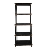 Cumpara ieftin Raft lemn negru 80x40x210 cm