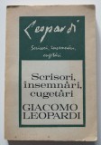 Giacomo Leopardi - Scrisori, &icirc;nsemnări, cugetări (trad. Smaranda Bratu Stati)