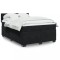 vidaXL Pat box spring cu saltea, negru, 140x190 cm, catifea 3286302