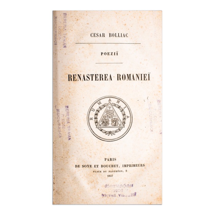 Cezar Bolliac, Renașterea Rom&acirc;niei, prima ediție, 1857