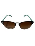 Ochelari de soare dama, UV400, Metal, Maro, Oem