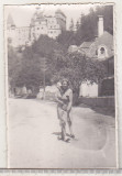 Bnk foto Castelul Bran vazut de pe str General Traian Moșoiu nr 73, Alb-Negru, Romania de la 1950, Cladiri