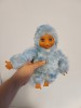 Maimutica tip Monchhichi (kiki), moncicci, moncici, albastru deschis, ochi mobili, 24 cm