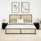 Noptieră 2 pcs Stejar negru 40 x 39 x 48.5 cm Lemn compozit