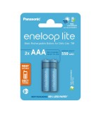 Set 2 baterii re&icirc;ncărcabile Panasonic Eneloop Lite NOU R03 AAA 550mAh BK-4LCCE/2BE