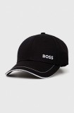 BOSS șapcă de baseball din bumbac GREEN culoarea negru, uni 50492716
