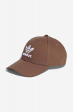 Cumpara ieftin Adidas Originals șapcă de baseball din bumbac culoarea maro, cu imprimeu IB9970