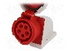 Conector alimentare AC, IEC 60309, IP67, 16A, 400V AC, 5 pini, PCE - 1152-6