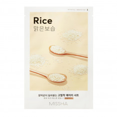 Masca de fata cu extract de orez, pentru curatare si improspatare Missha Airy Fit Sheet Mask Rice, 19g