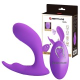 Cumpara ieftin Vibrator Dublu Idabelle, Mov, 10 cm, Pretty Love