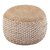 Scaun-pouf Bocca Inart din iută &icirc;n nuanță Naturală D40x45cm