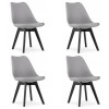Set 4 scaune bucatarie/living, Artool, Mark, PP gri, picioare negre, 49x55.5x82.5 cm