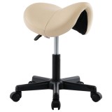 Cumpara ieftin Scaun de lucru, crem, piele ecologică