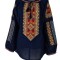 Bluza dama tip ie D24, albastru/portocaliu , marimea S
