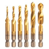Set de burghie filetare, HSS TiN, M3 - M10, Hex, 6 buc. NEO TOOLS 08-959 HardWork ToolsRange