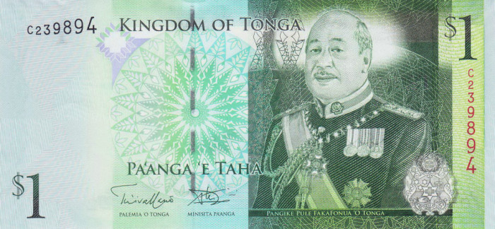 Bancnota Tonga 1 Pa&#039;anga (2014) - P37b UNC