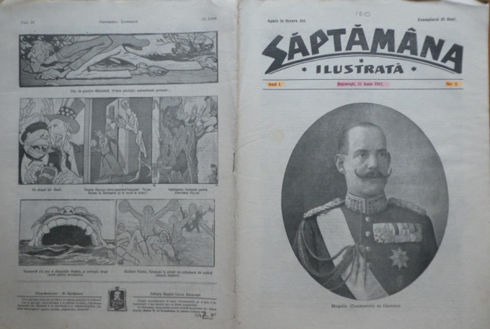 Saptamana ilustrata, nr. 6, 1917, pro Puterile Centrale, Regele Constantin