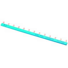 Bareta de alimentare 1P busbar pin 13M 80A Gewiss albastru GW96501