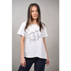 TRICOU IMPRIMEU GRAFIC HELENA Alb TALIE UNICA
