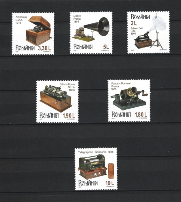 ROMANIA 2020 - FONOGRAFE, MNH - LP 2275