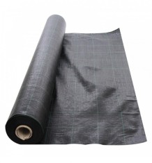 Folie agrotextil, antiburuieni, filtru UV, 1.1x50 m, 50 cuie fixare, polietilena, negru
